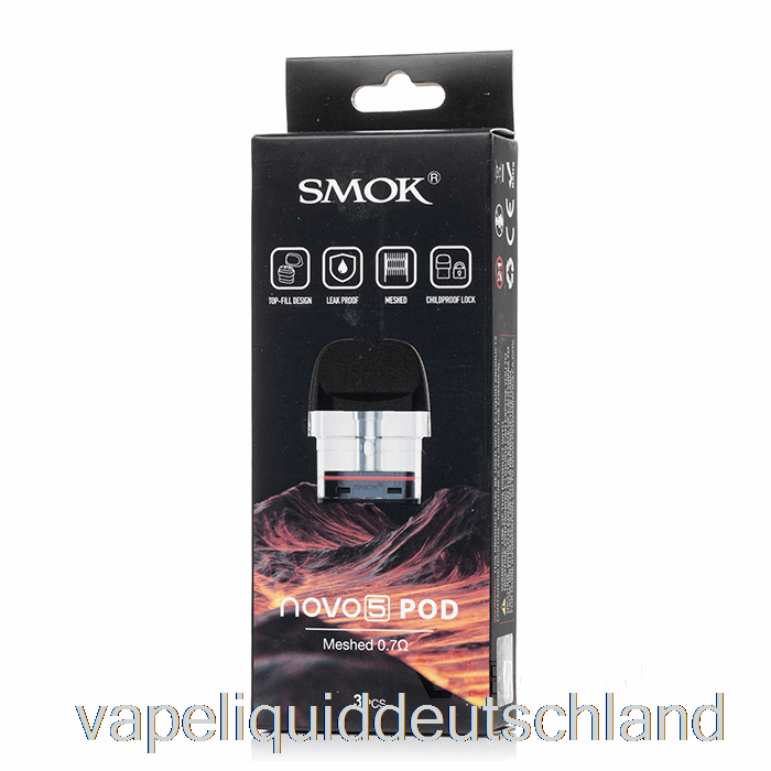 Smok Novo 5 Ersatz-Pods, 0,7 Ohm, Vermaschte MTL-Pods, Vape Deutschland